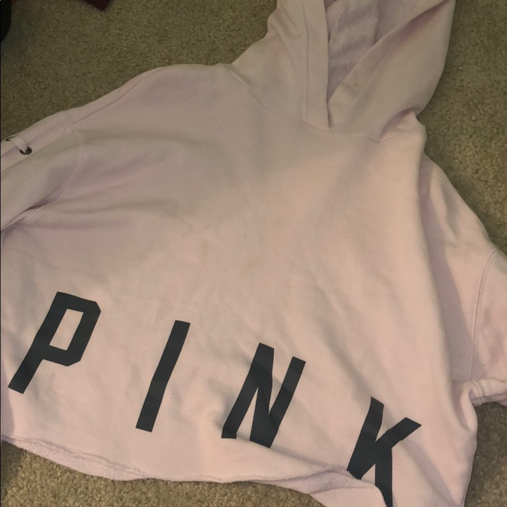 light pink Pink cropped hoodie